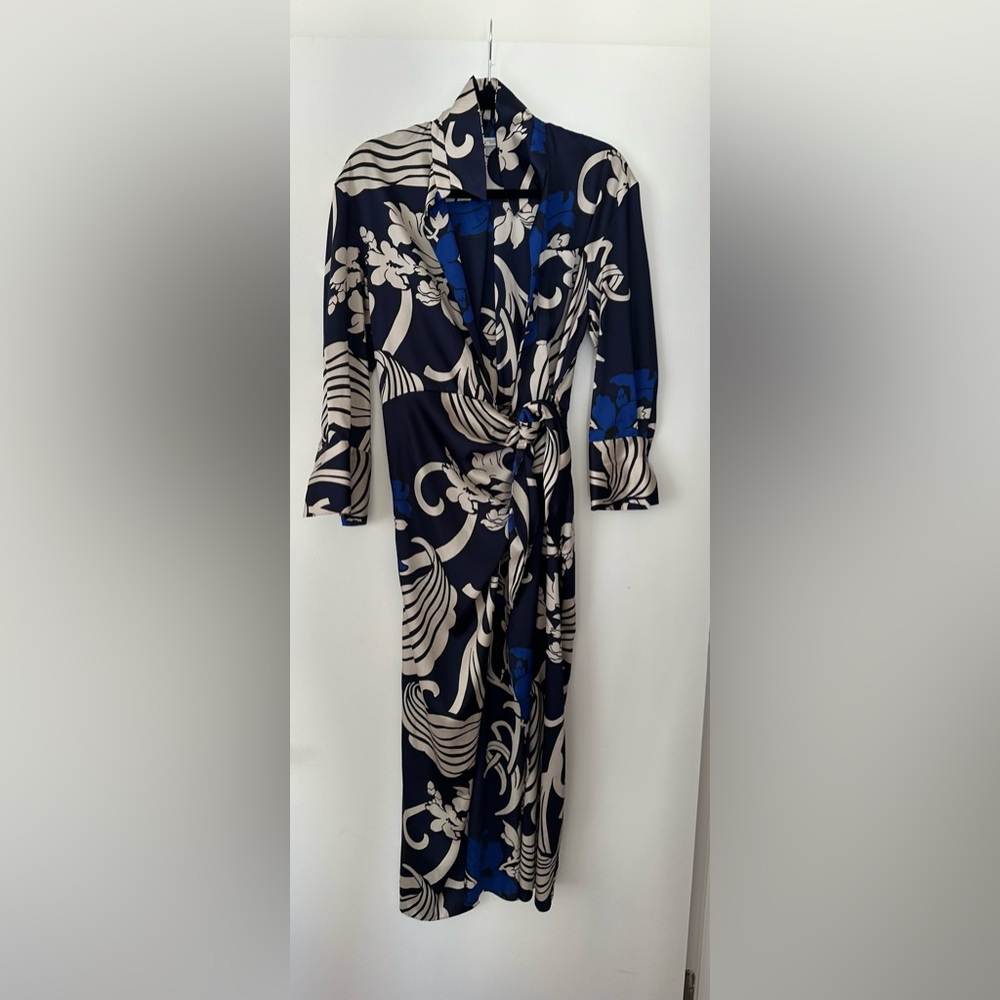 Worn once Zara printed wrap dress